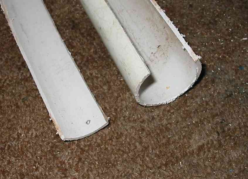 how to cut a groove in PVC pipe