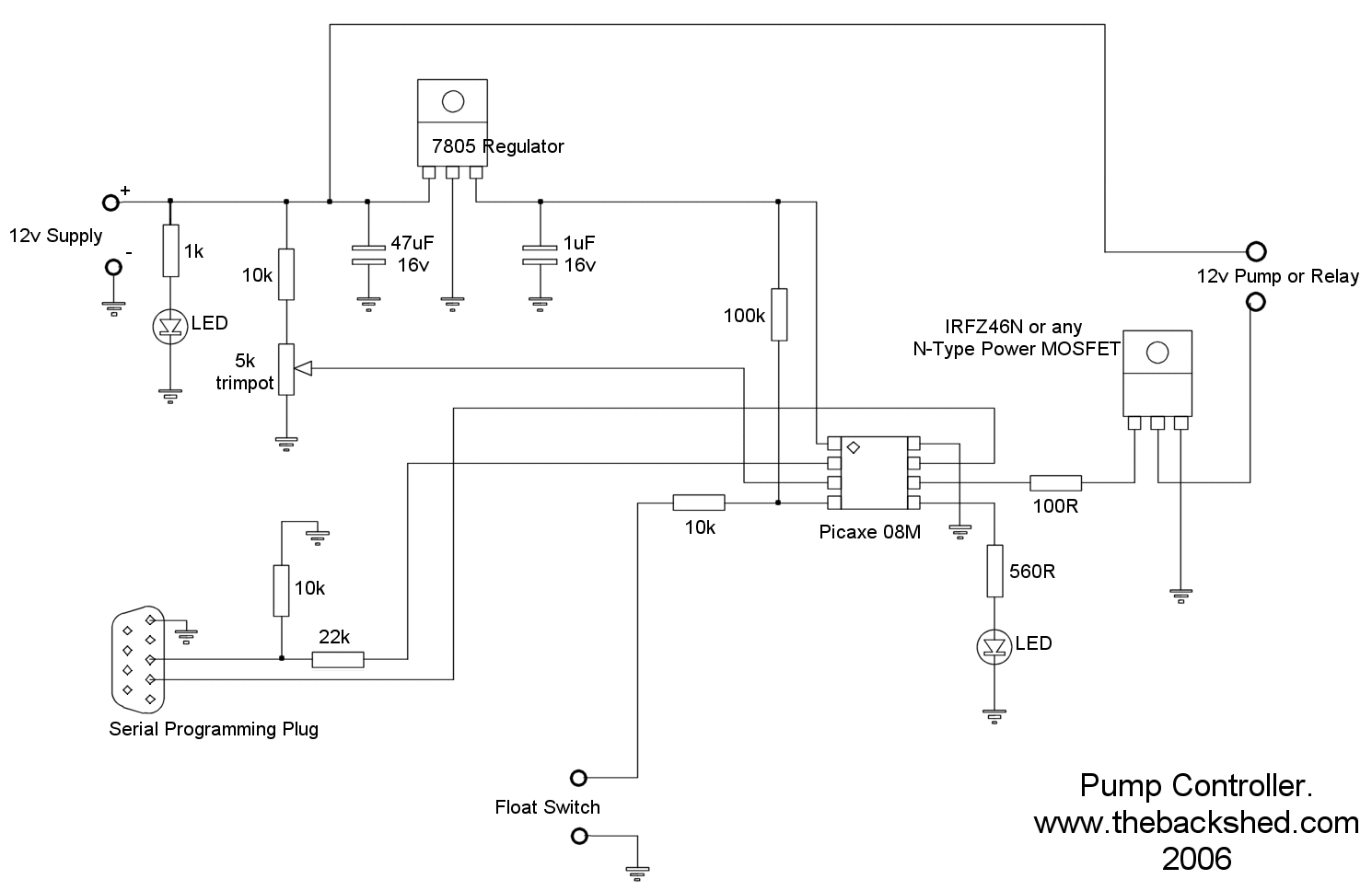 TheBackShed.com - water pump controller